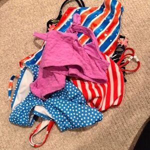 Mixed Women's Swimwear Bundle — Stars & Stripes, Blue Stars, Pink Top